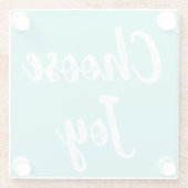 Dessous-de-verre En Verre Choisissez Joy Modern Script (Dos)
