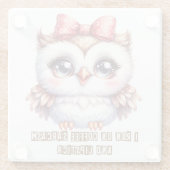 Dessous-de-verre En Verre Chouette (Dos)