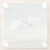 Dessous-de-verre En Verre Chouette des neiges (Dos)