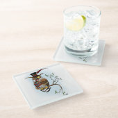 Dessous-de-verre En Verre Chouette victorienne (Incliné)