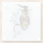 Dessous-de-verre En Verre Chouette victorienne (Dos)