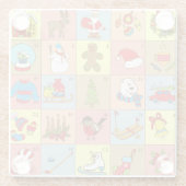 Dessous-de-verre En Verre Christmas Advent : Collection d'éléments Doodle (Dos)