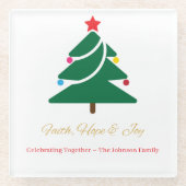 Dessous-de-verre En Verre Christmas Coaster (Devant)