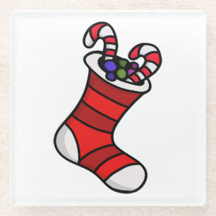 Dessous-de-verre En Verre Christmas stocking
