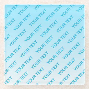 Dessous-de-verre En Verre Ciel bleu (couleur changeable) Motif Ombre et text
