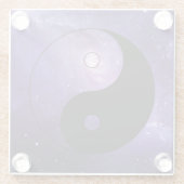 Dessous-de-verre En Verre Ciel nocturne de Yin yang (Dos)