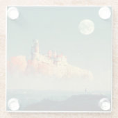 Dessous-de-verre En Verre Citadelle côtière Imaginaire Sci-Fi (Dos)