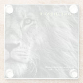 Dessous-de-verre En Verre Citation de confiance Lion Inspiration (Dos)