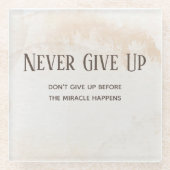 Dessous-de-verre En Verre Citation Motivation aquarelle (Devant)