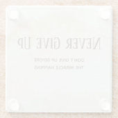 Dessous-de-verre En Verre Citation Motivation aquarelle (Dos)