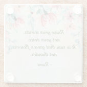 Dessous-de-verre En Verre Citation Rumi de la pluie (Dos)