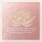 Dessous-de-verre En Verre Citations de l'instructeur de méditation du Lotus (Devant)