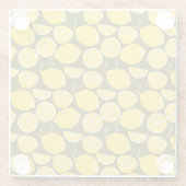 Dessous-de-verre En Verre Citron Jaune Moderne Amusant mignon (Dos)