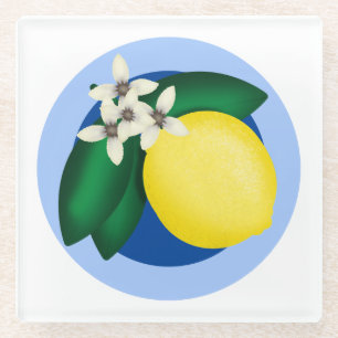 Dessous-de-verre En Verre Citron KiniArt