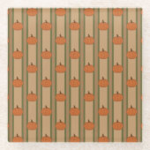 Dessous-de-verre En Verre Citrouille automne (Devant)