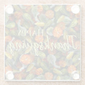 Dessous-de-verre En Verre Citrouille, Squash Dessous de verre de récolte d'a (Dos)