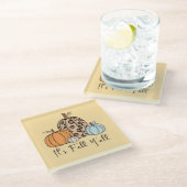 Dessous-de-verre En Verre Citrouille tendance automne | Citation "It’s Fall  (Incliné)