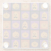 Dessous-de-verre En Verre Citrouilles d'Halloween (Dos)