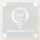 Dessous-de-verre En Verre Clan Abercrombie Crest Badge & Tartan (Dos)