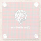 Dessous-de-verre En Verre Clan MacBean Crest Badge & Tartan (Dos)