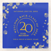 Dessous-de-verre En Verre Classe école Blue & Gold Reunion (Devant)