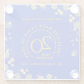 Dessous-de-verre En Verre Classe école Blue & Gold Reunion (Dos)