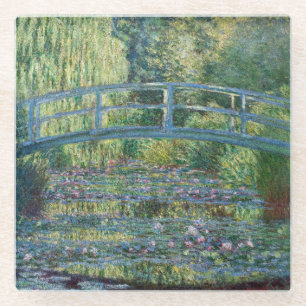 Dessous-de-verre En Verre Claude Monet - Bassin aux Nymphéas, Harmonie Verte