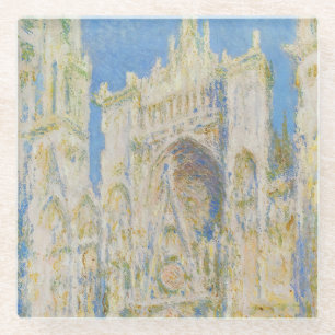 Dessous-de-verre En Verre Claude Monet Cathédrale de Rouen Portail Lumière d