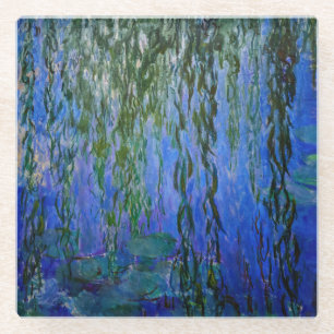 Dessous-de-verre En Verre Claude Monet - Lys d'eau avec saule plumant
