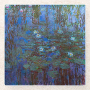 Dessous-de-verre En Verre Claude Monet - Nymphéas bleus