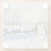 Dessous-de-verre En Verre Claude Monet peinture, La Magpie, (Dos)