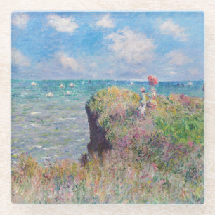 Dessous-de-verre En Verre Claude Monet - Promenade sur la falaise à Pourvill