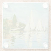 Dessous-de-verre En Verre Claude Monet. Régates à Argenteuil (Dos)