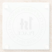 Dessous-de-verre En Verre Clay Pigeon Tir 1er Prix Trophée (Dos)