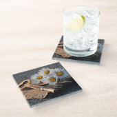 Dessous-de-verre En Verre Clé Daisy et Skeleton (Incliné)