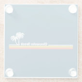Dessous-de-verre En Verre Clearwater Beach Floride (Dos)