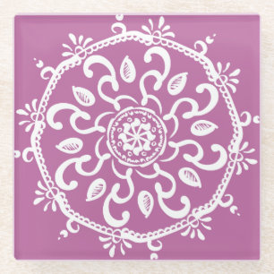 Dessous-de-verre En Verre Clover Mandala