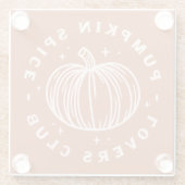 Dessous-de-verre En Verre Club citrouille des amateurs d'épices (Dos)