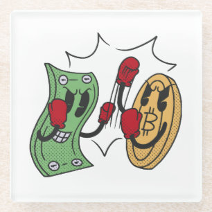Dessous-de-verre En Verre Club de combat crypto