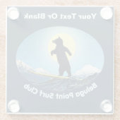 Dessous-de-verre En Verre Club de Surf Beluga Point (Dos)