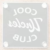 Dessous-de-verre En Verre Club des oncles cool I (Dos)