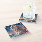 Dessous-de-verre En Verre Coaster (Incliné)