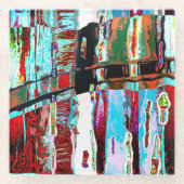 Dessous-de-verre En Verre Coaster – Collapse Reflection Abstract Design (Devant)