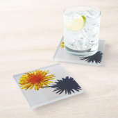 Dessous-de-verre En Verre Coastère Dandelion et Ombre (Incliné)