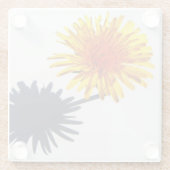 Dessous-de-verre En Verre Coastère Dandelion et Ombre (Dos)