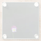 Dessous-de-verre En Verre Coastère de la Fleur de Violette (Dos)