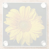 Dessous-de-verre En Verre Coastère de tournesol (Dos)
