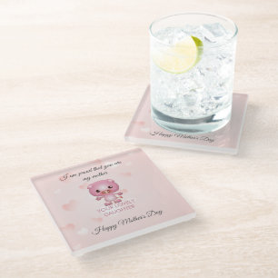 Dessous-de-verre En Verre Cochon rose