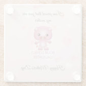 Dessous-de-verre En Verre Cochon rose (Dos)