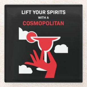 Dessous-de-verre En Verre Cocktail cosmopolite